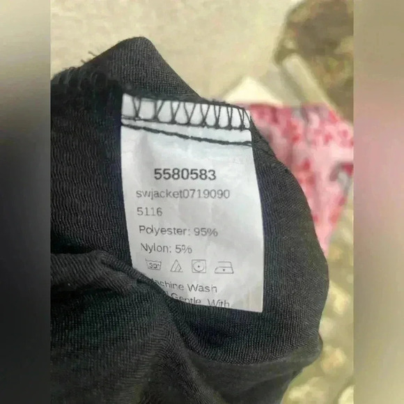 SHEIN women’s corduroy black cropped jacket puffy sleeve patched pockets sz S - Picture 7 of 8